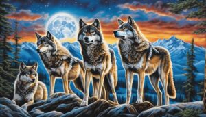 Styrka i siffror: 7 Dynamic Wolf Pack Diamond Painting-designer