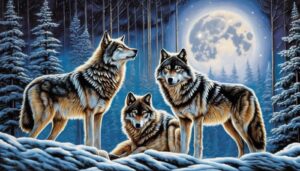 Moonlit Majesty: 7 hipnotyzujących wzorów Diamond Painting Wolf Moon